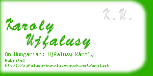 karoly ujfalusy business card